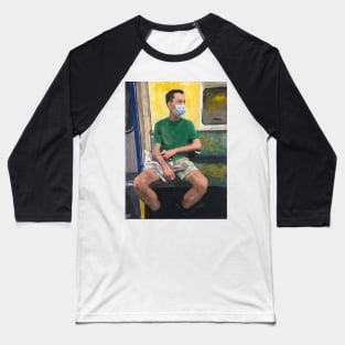 Man on Train Baseball T-Shirt